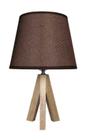 Abajur Luminária Rustica Marrom De Mesa 38cm Bivolt 110/220v - Gici Decor