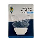 Abajur luz not led borboleta 127v rosa 8855 brasfort