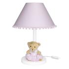 Abajur Madeira Ursa Princesa Rosa Quarto Bebê Infantil Menina - Potinho de Mel