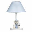 Abajur Madeira Urso Com Bola Azul Quarto Bebê Infantil - Potinho de mel