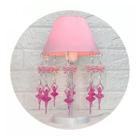 Abajur Rosa Bebê Artesanal - Decoração Quarto Infantil - Lustres Sh Design