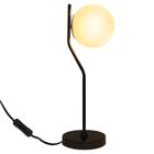 Abajur Viva Cromo Negro 49cm E27 Bolinha 5w - Sq007b - Bella - BELLA ILUMINAÇÃO