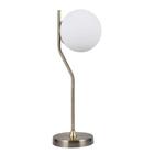 Abajur viva french gold e branco 1xe27 bolinha 5w - Bella Iluminação