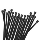 Abraçadeiras de cabo HMROPE 100 unidades, 20 cm, nylon pesado, 50 kg, preto