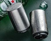 Abridor de garrafa de cerveja automático abridor de cerveja magnético aço inoxidável empurrar para baixo abridor de cerv