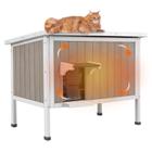 Abrigo selvagem externo isolado Cat House Gowoodhut para 1-2 gatos