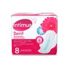 Absorvente 2 Em 1 Para Menstruação E Escapes De Urina Com Abas 8 Unidades Intimus