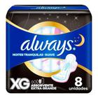 Absorvente Always 8 Unidades XG Com Abas Suave Noturno