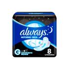 Absorvente Always Noturno Proteção Seca G Com Abas 8 Unidades Always