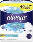 Absorvente always protetor diario respiravel c/40 - P&G