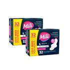 Absorvente com Abas Suave Mili Dia & Noite Pacote 32 Unidades Leve Mais Pague Menos (Kit com 2)