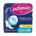 Absorvente Intimus Gel Noturno Longo Cobertura Suave com Abas 8 Unidades