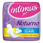 Absorvente Intimus Gel Noturno Suave Com Abas 8 Unidades