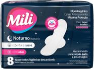 Absorvente Mili Noturno Intenso Suave com Abas 24 Unidades