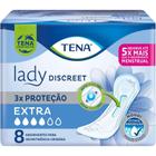 Absorvente Para Incontinência Urinária Tena Lady Discreet Extra 8 Unidades