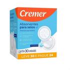 Absorvente Para Seios Cremer Toque Suave Leve 30 Pague 24 Un