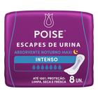 Absorvente Poise Escapes De Urina Noturno Maxi Intenso Com 8 Unidades