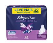 Absorvente Sempre Livre Adapt Plus Suave com Abas 32 Unidades