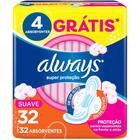 Absorvente Super Proteção Suave Com Abas 32 Unidades Always