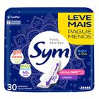 Absorvente Sym Noturno Com Abas Suave Com 30 Unidades
