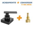 Acabamento C73 Preto Abs Registro 1/2 3/4 P/ Reg Docol - Dazie Metais