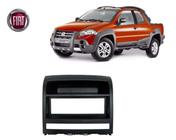 Acabamento do Painel Fiat Strada Locker 2009 Cor Preto 1 Din