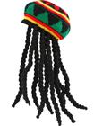 Acessório de fantasia: chapéu SATINIOR Rasta com dreadlocks pretos