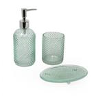 Acessórios Lavabo Banheiro Bubble Kit Higiene Vidro Organização Dispenser Sabonete Liquido Porta Escovas Objetos Saboneteira 3 peças