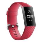 Acessórios para monitor de atividades pulseira de silicone compatível com fitbit charge 3 vermelho