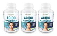 Ácido Hialurônico + Colágeno Hidrolisado + Vitaminas 60 Comprimidos 1000mg Kit 03 Frascos