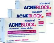 Acneblock Sabonete 80g - Kit Com 03 Unid - Acne E Oleosidade