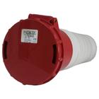 Acoplamento Blindado 3 Polos + Neutro + Terra 63A 415V Vermelho TLT63653 Metaltex