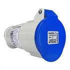 Acoplamento Industrial Femea Steck Newkon 3 Polos+Terra 200V. A 250V. 32A. Azul N4259