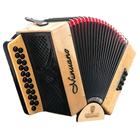 Acordeon 8 Baixos Minuano 21 Botões Natural Sanfona