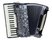 Acordeon Cadenza 80 Baixos 41 Teclas 7 Registros 3 de Voz Case de Madeira Cinza Perolado gr