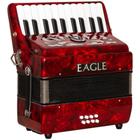 Acordeon Eagle 8 Baixos 22 Teclas Ega 8 Prd Vermelho Case