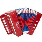 Acordeon Infantil Mini Sanfona Spring Kids Spk-73Vm Vermelho