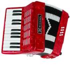 Acordeon Michael Acm0822 08 Baixos com 22Teclas Vermelho Perolado