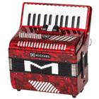 Acordeon Michael ACM4803N PRD 48 Baixos Vermelho Perolado