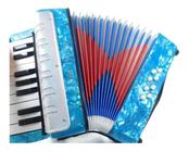 Acordeon Sanfona Infantil 8 Baixos Brinquedo Crianças Azul