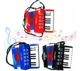 Acordeon Sanfona Infantil 8 Baixos Brinquedo Crianças - Vermelha