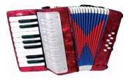 Acordeon Sanfona Infantil 8 Baixos Brinquedo Crianças - Vermelha