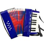 Acordeon Sanfona Instrumento Azul Infantil Semi Profissional - Genérico