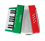 Acordeon turbo 104 infantil vermelho/verde