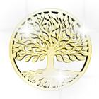 Acrílico Decorativo Espelhado Árvore Da Vida Dourado