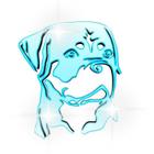 Acrílico Decorativo Espelhado Cachorro Boxer Azul
