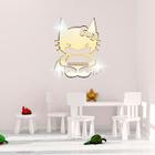Acrílico Decorativo Espelhado Hello Kitty + Batman Dourado