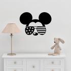 Acrílico Decorativo Espelhado Mickey Mouse De Óculos Preto