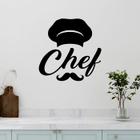 Acrílico Decorativo Espelhado Preto De Cozinha Chef - Decore Papel de Parede