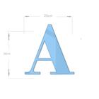 Acrílico Espelhado Decorativo Alfabeto Letra A Azul
